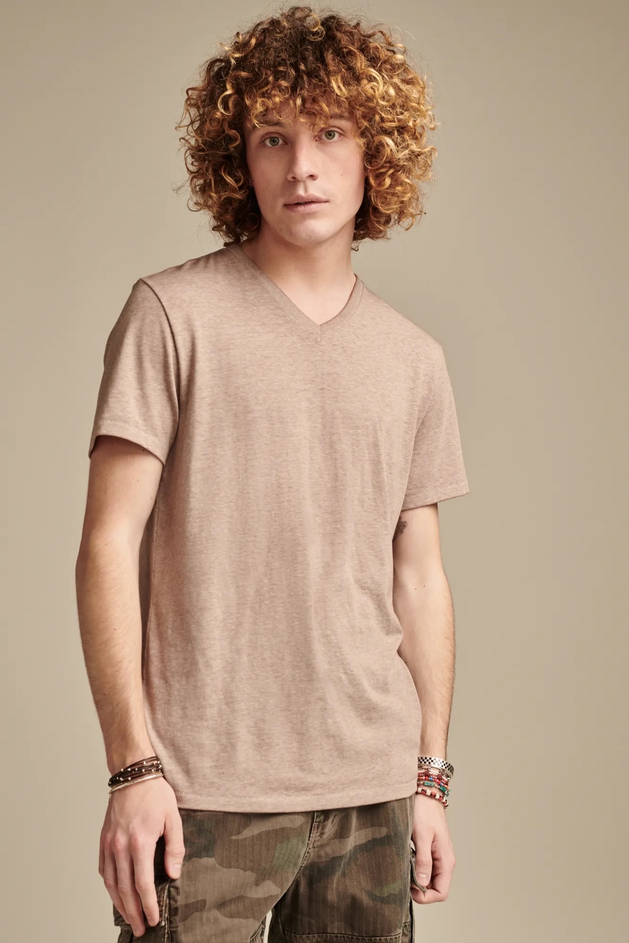 VENICE BURNOUT V NECK TEE, image 1