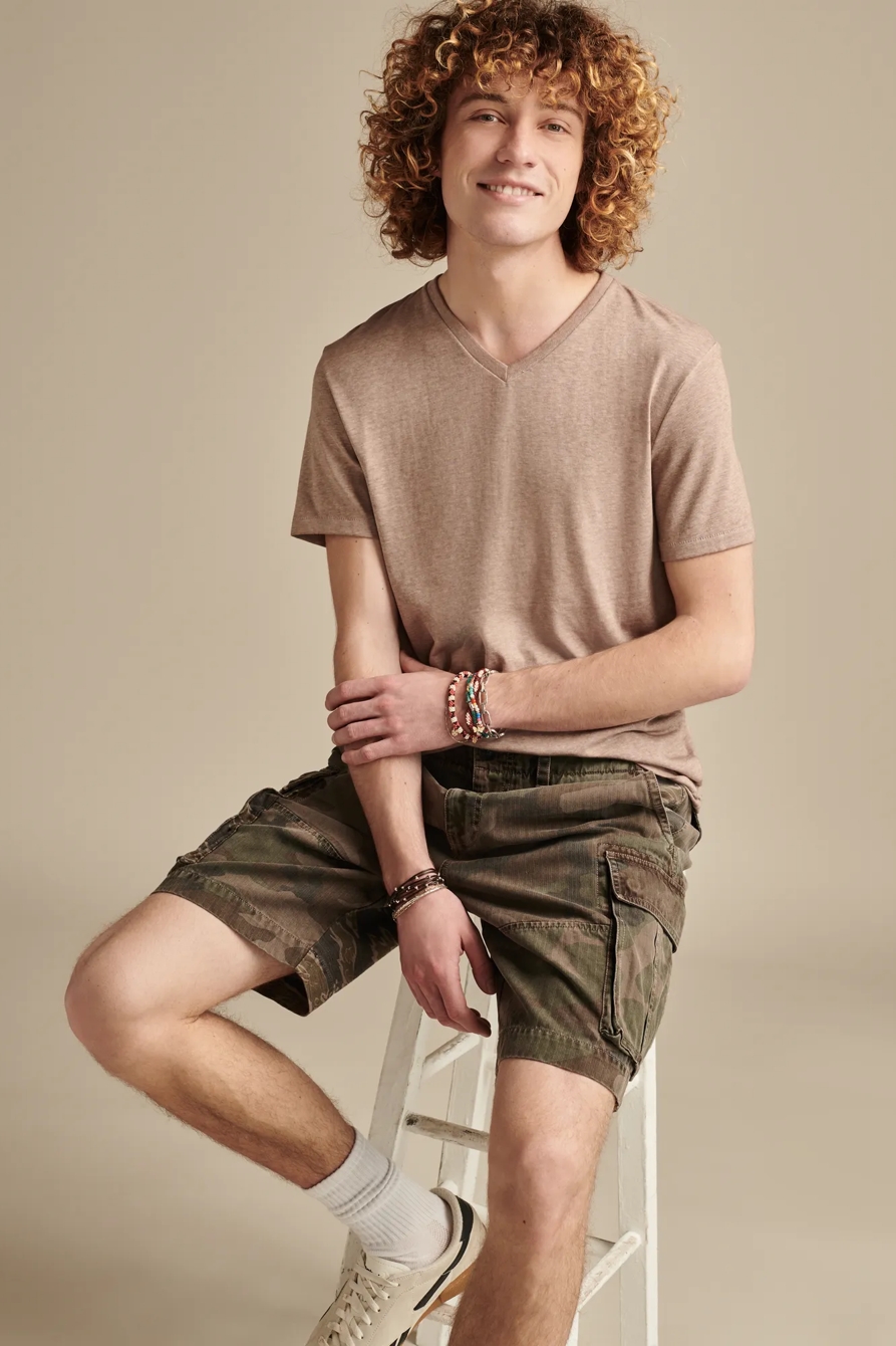 VENICE BURNOUT V NECK TEE, image 5