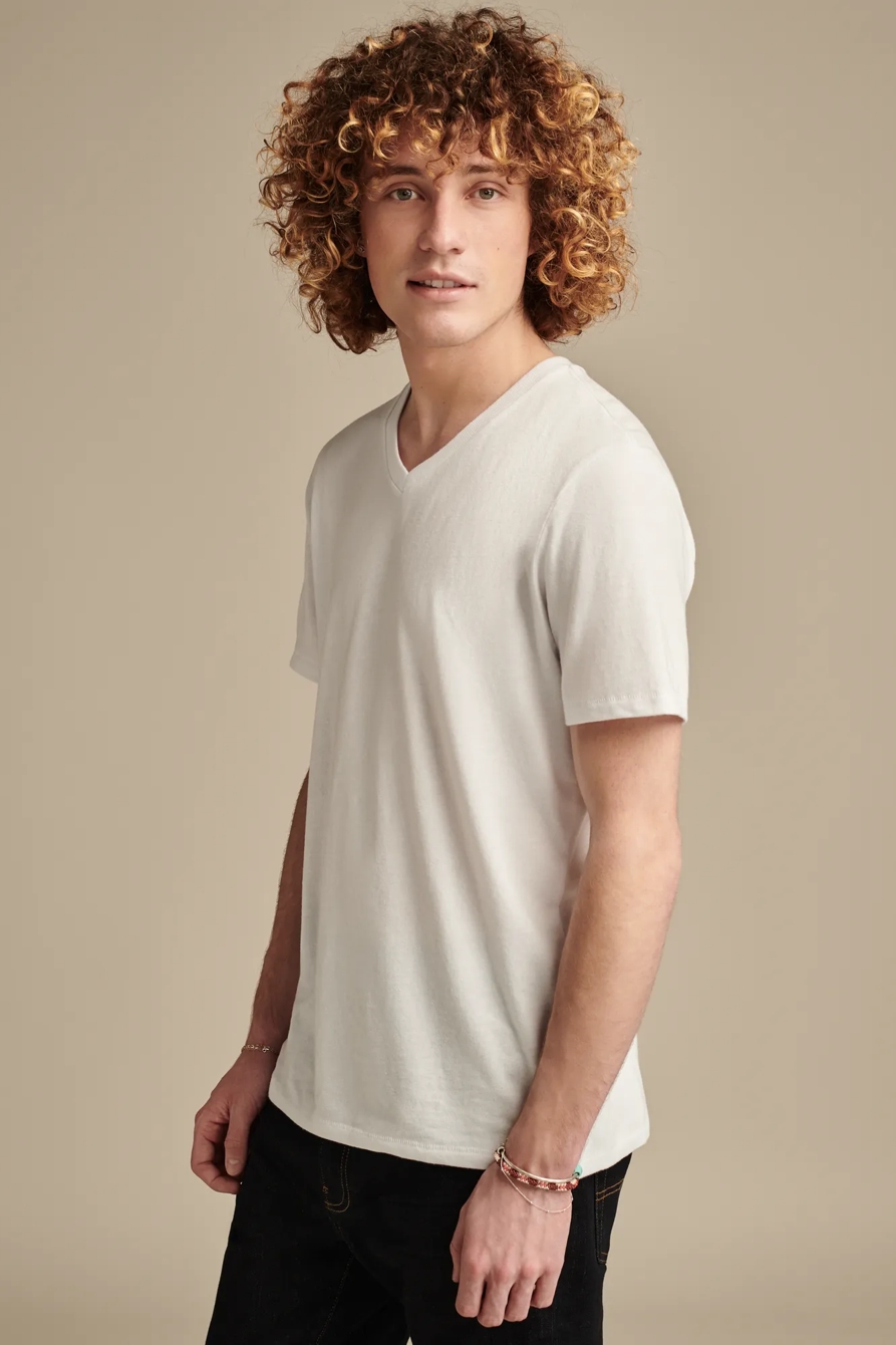 VENICE BURNOUT V NECK TEE, image 3