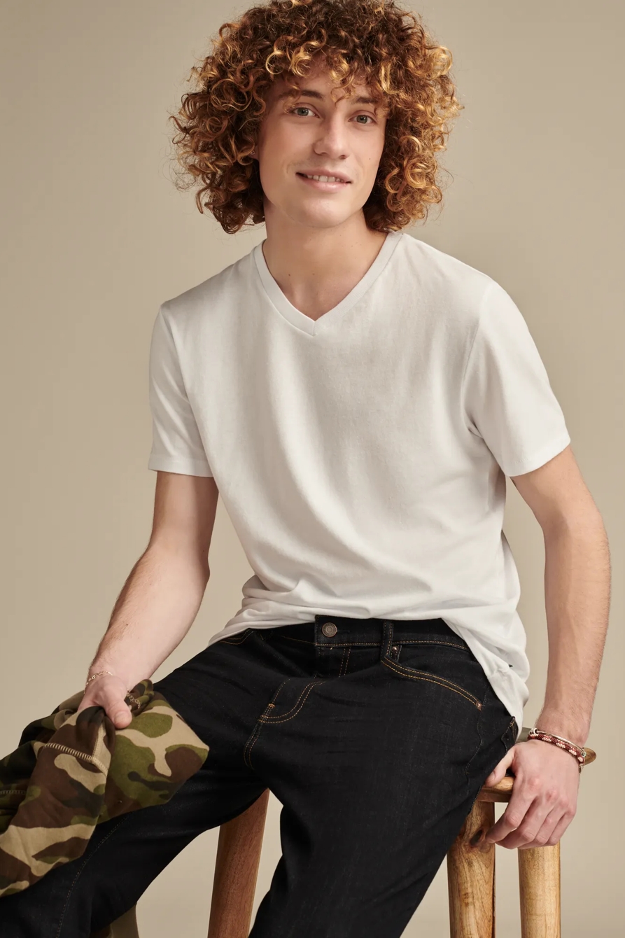 VENICE BURNOUT V NECK TEE, image 5