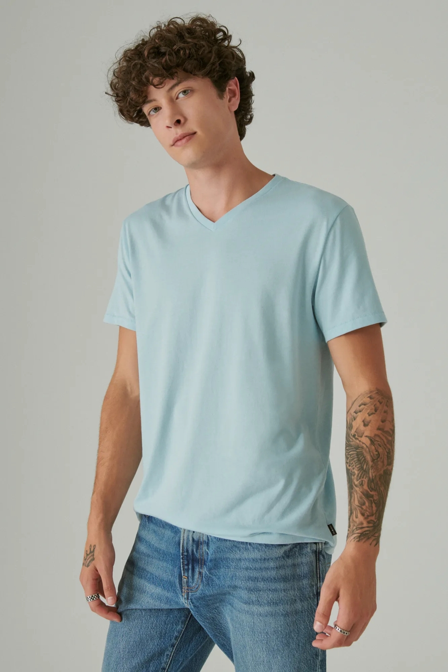VENICE BURNOUT V NECK TEE, image 2