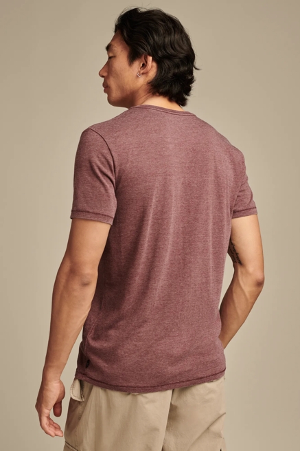 VENICE BURNOUT V NECK TEE, image 4
