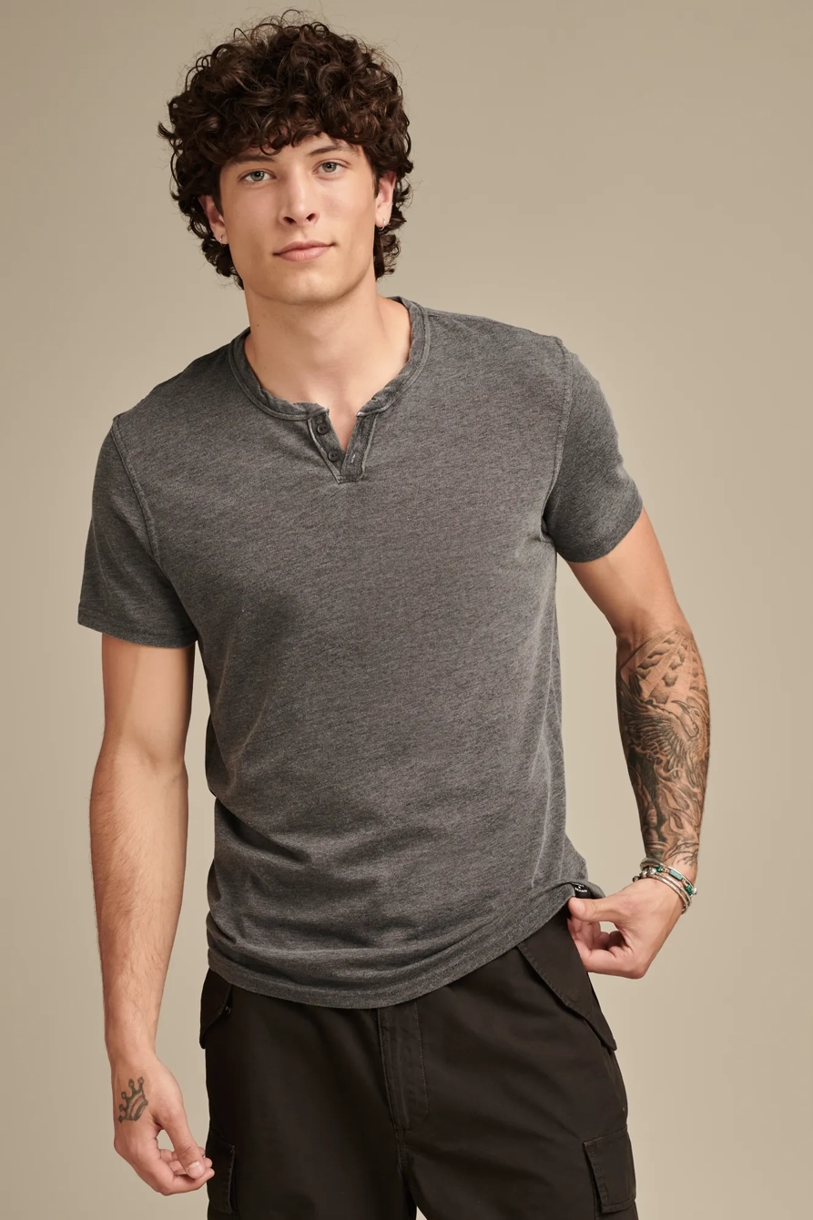 VENICE BURNOUT NOTCH NECK TEE