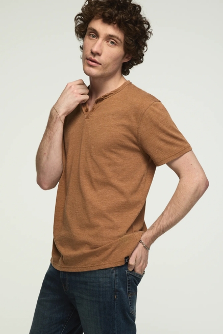 VENICE BURNOUT NOTCH NECK TEE, image 1