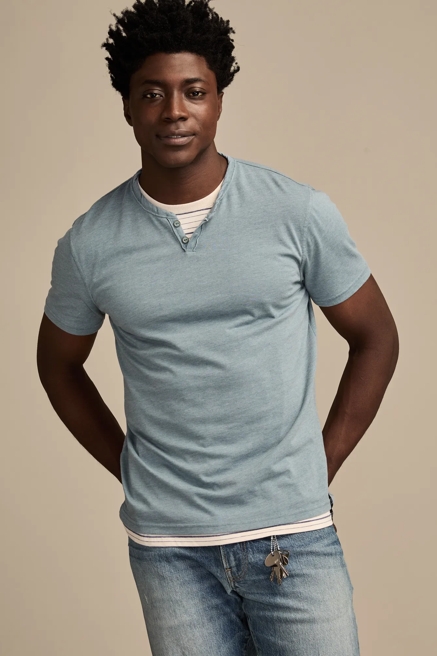 VENICE BURNOUT NOTCH NECK TEE, image 1