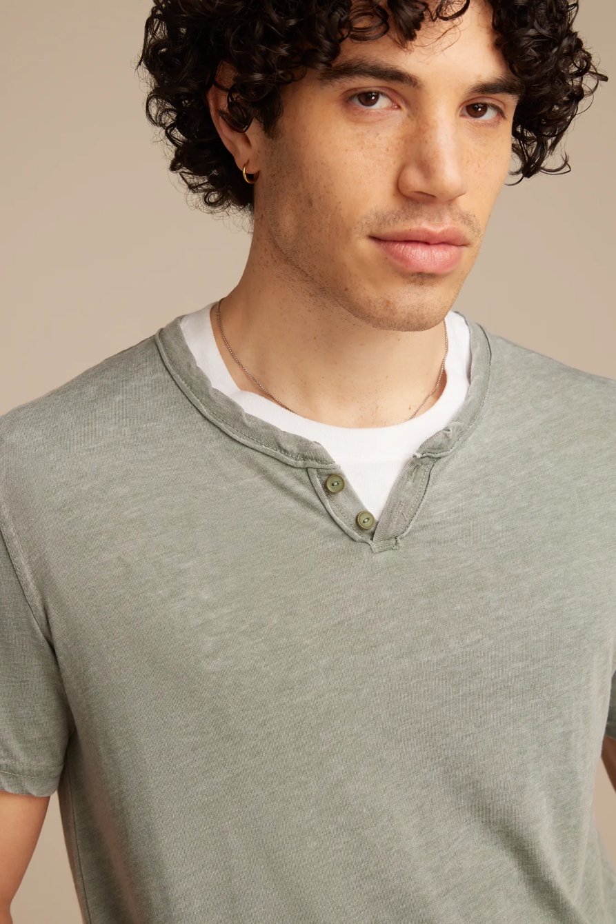 VENICE BURNOUT NOTCH NECK TEE, image 1