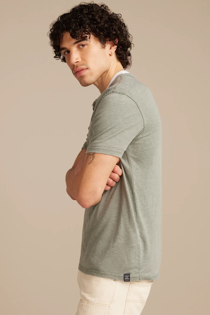 VENICE BURNOUT NOTCH NECK TEE, image 4