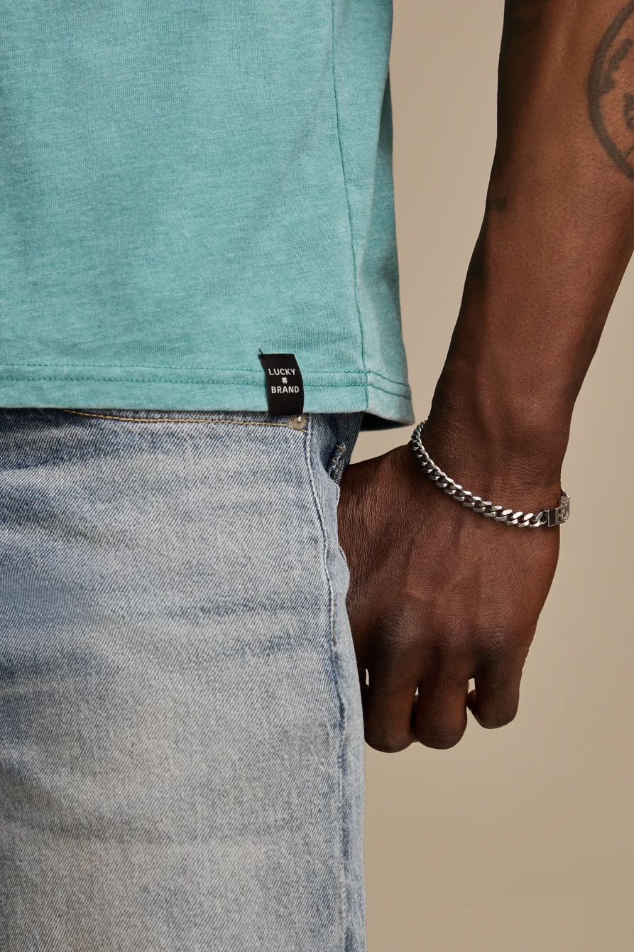 VENICE BURNOUT NOTCH NECK TEE, image 2
