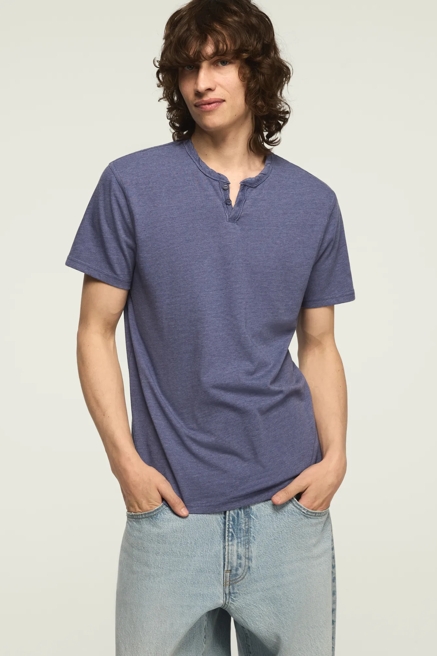VENICE BURNOUT NOTCH NECK TEE, image 1