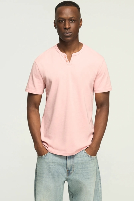 VENICE BURNOUT NOTCH NECK TEE, image 1