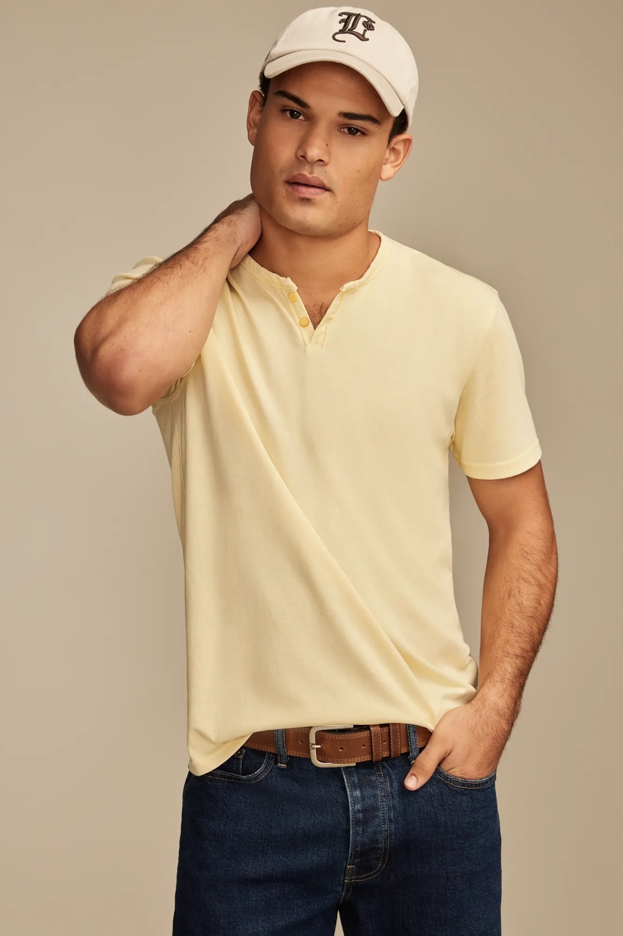 VENICE BURNOUT NOTCH NECK TEE, image 1