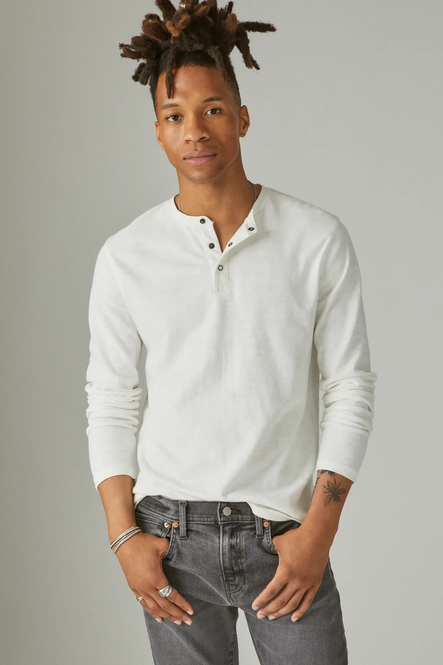 WEEKEND SLUB JERSEY LONG SLEEVE HENLEY, image 1