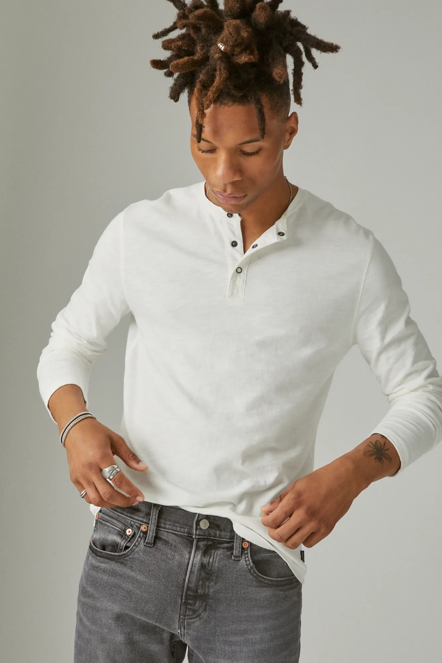WEEKEND SLUB JERSEY LONG SLEEVE HENLEY, image 2