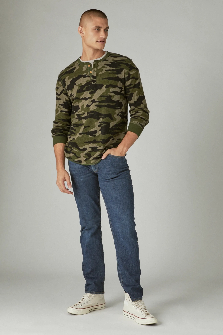 GARMENT DYE THERMAL CAMO HENLEY, image 4