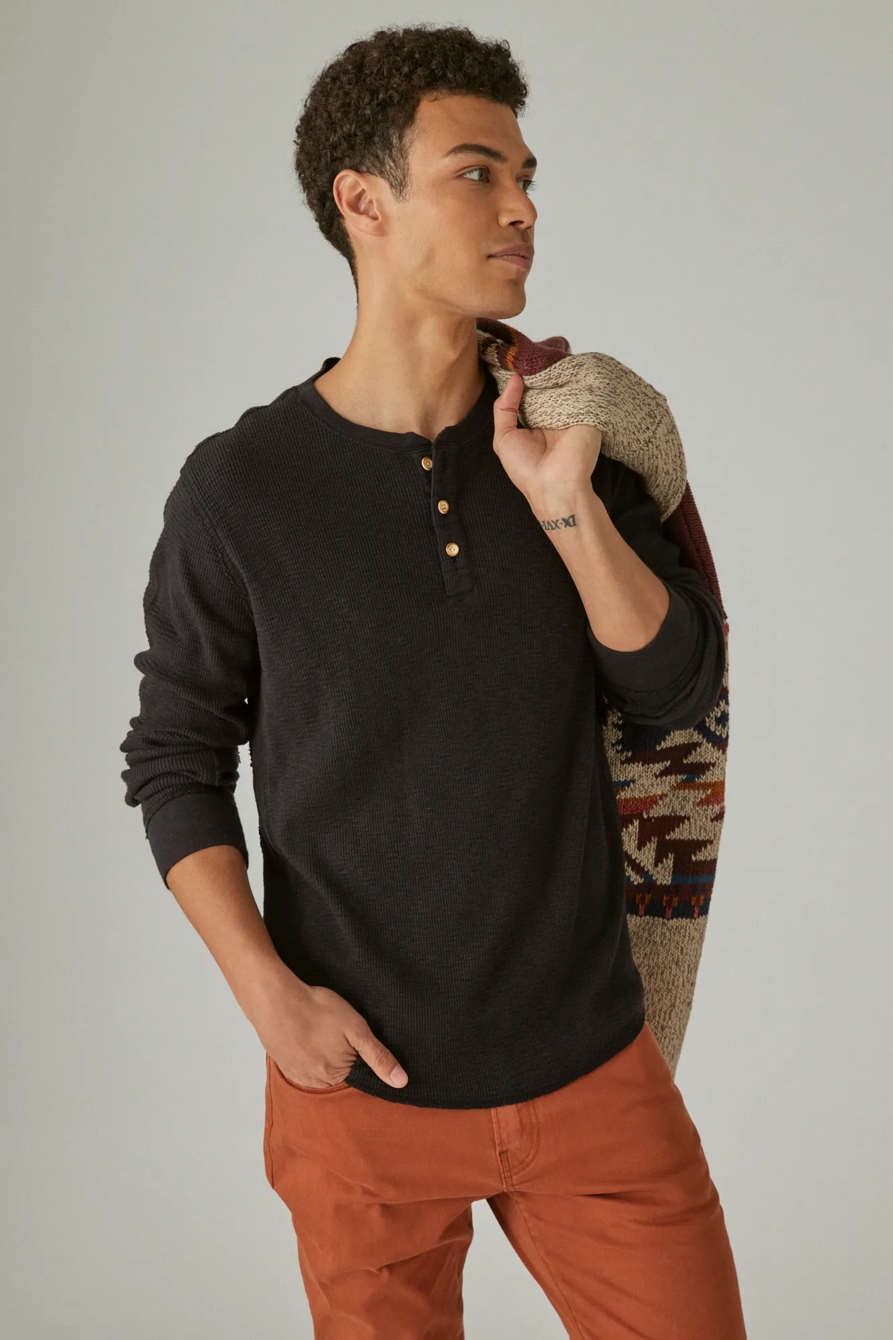 GARMENT DYE THERMAL HENLEY, image 2