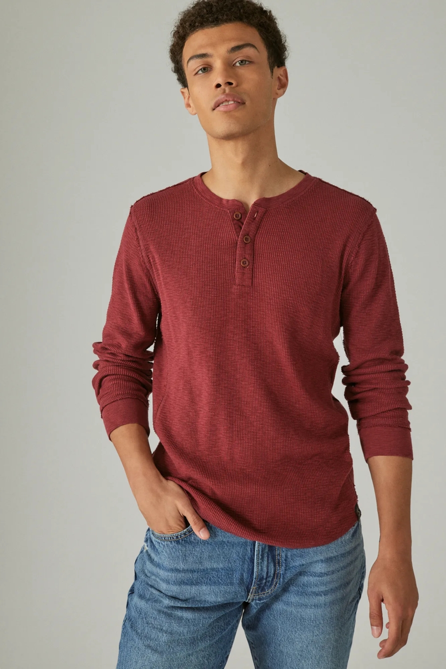 GARMENT DYE THERMAL HENLEY, image 2