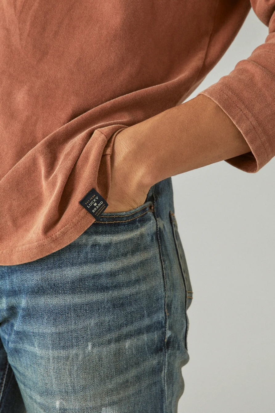 SUEDED LONG SLEEVE CREW, image 4
