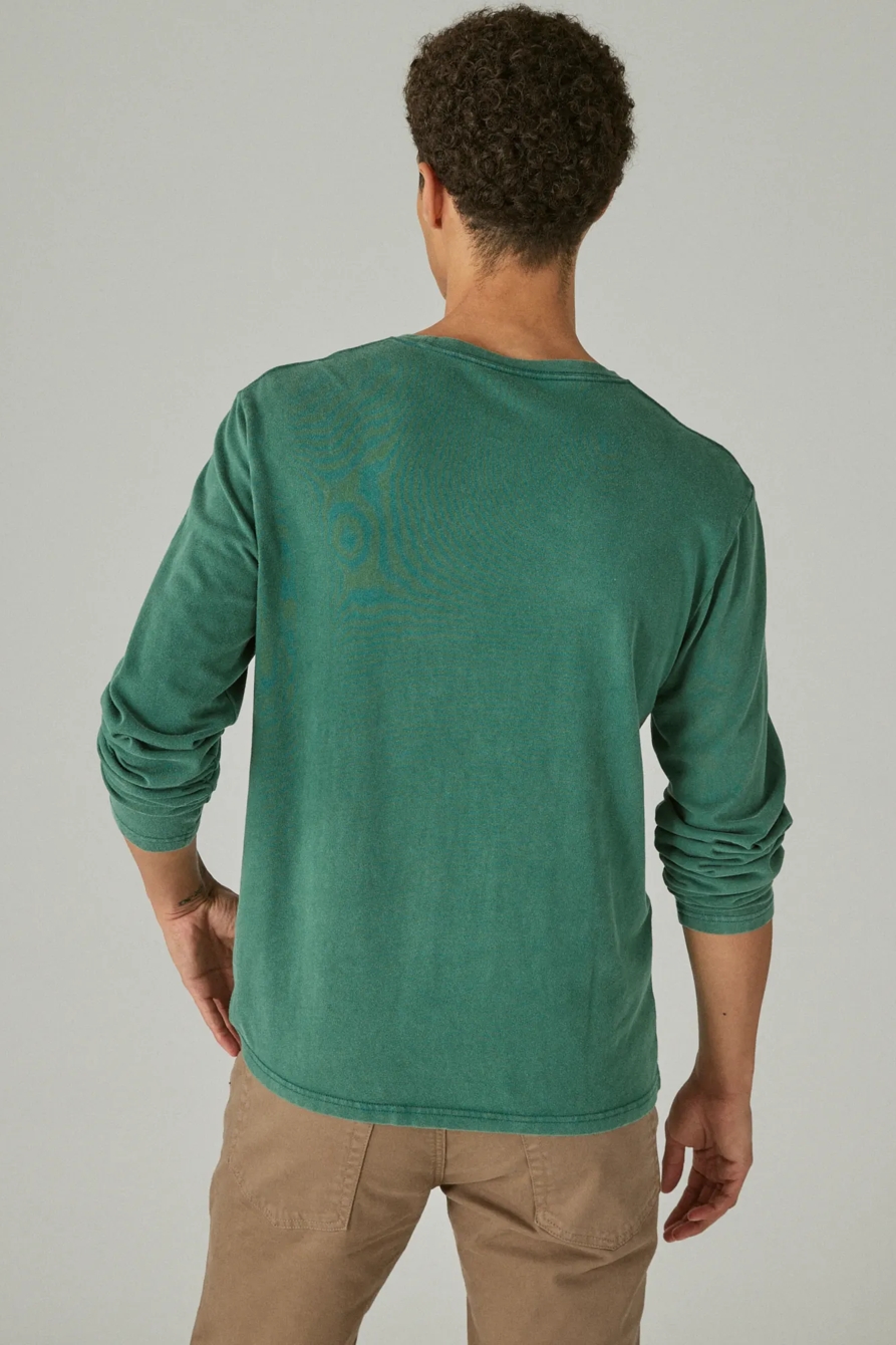 SUEDED LONG SLEEVE CREW, image 2