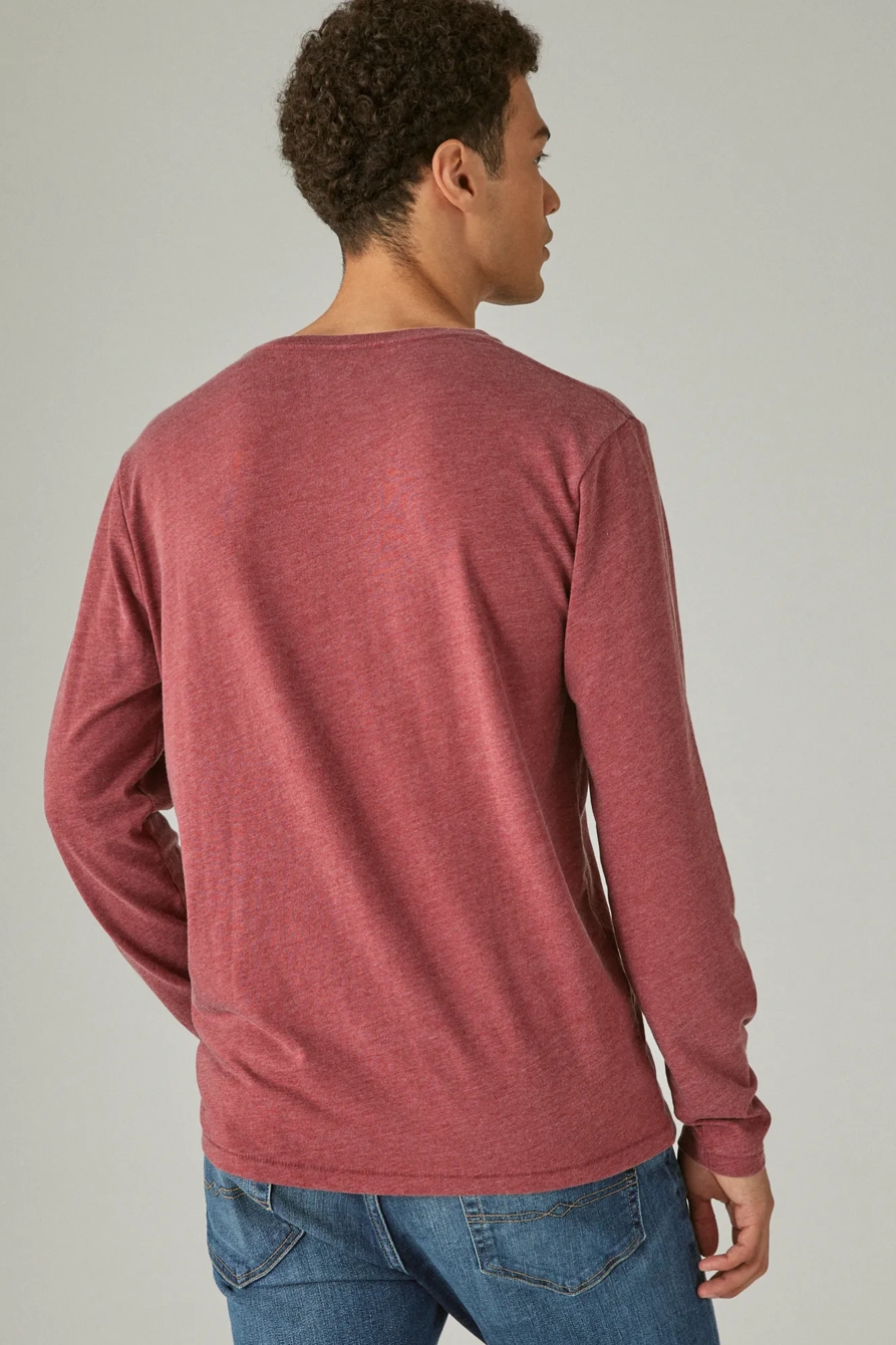 VENICE BURNOUT V-NECK LONG SLEEVE TEE, image 2