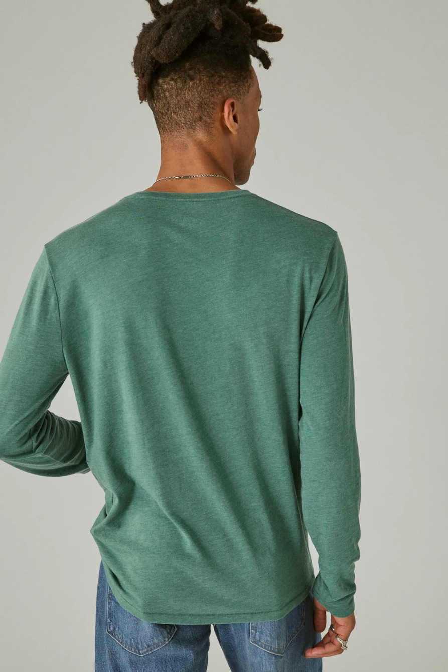 VENICE BURNOUT V-NECK LONG SLEEVE TEE, image 2