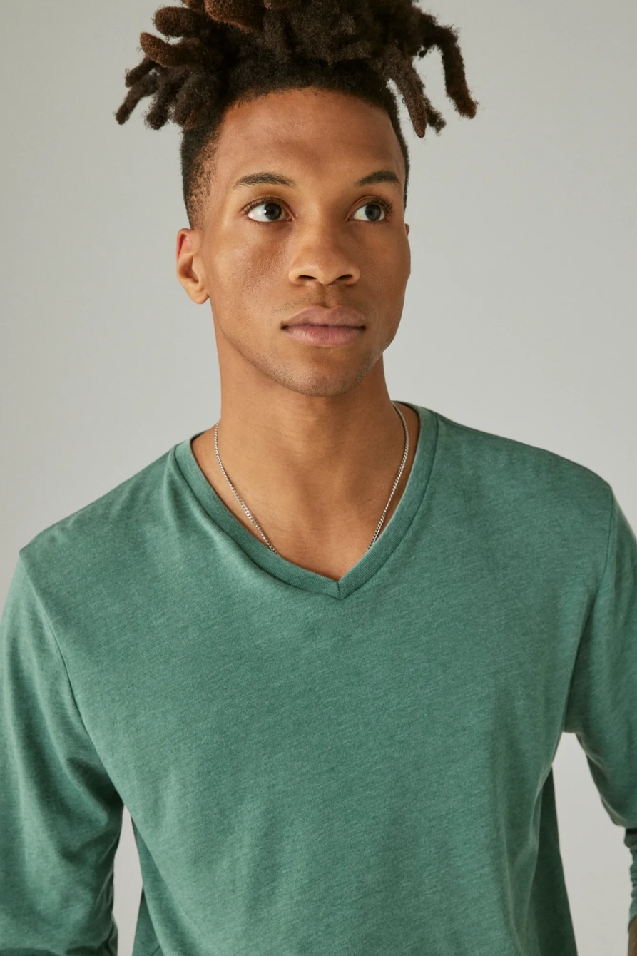 VENICE BURNOUT V-NECK LONG SLEEVE TEE, image 3