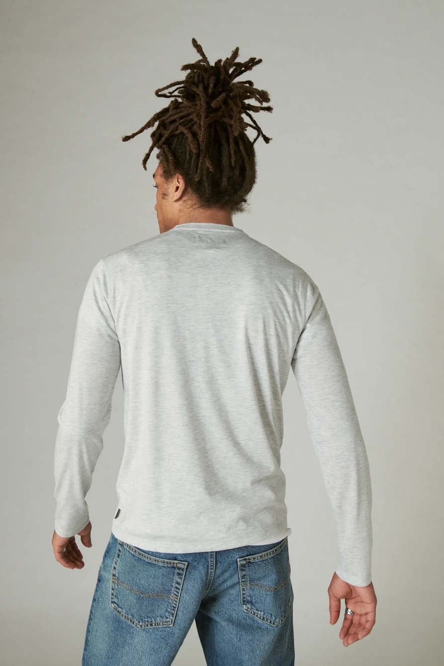 TENCEL LONG SLEEVE HENLEY, image 3