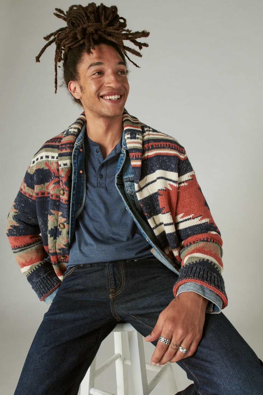 TENCEL LONG SLEEVE HENLEY, image 2