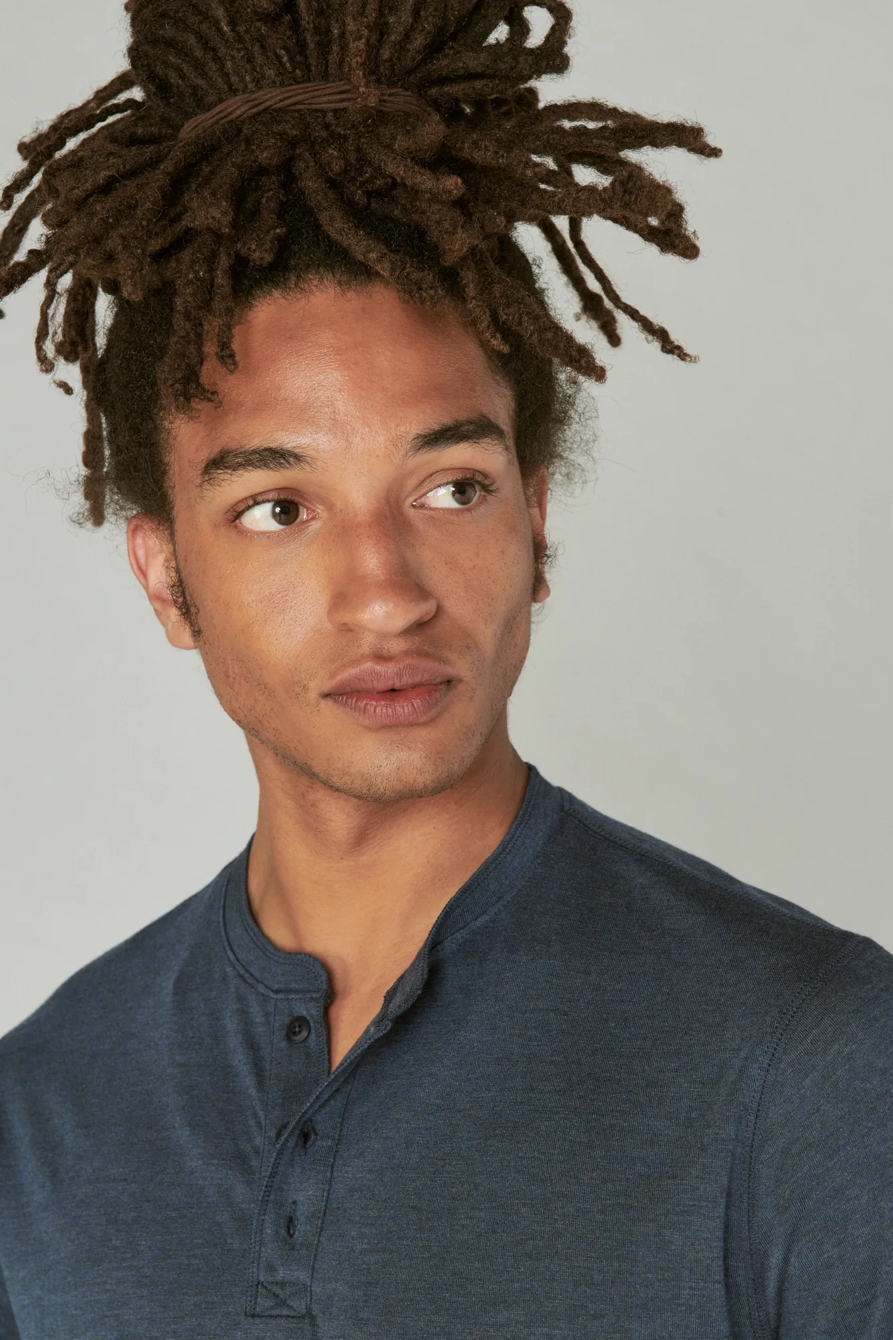TENCEL LONG SLEEVE HENLEY, image 4