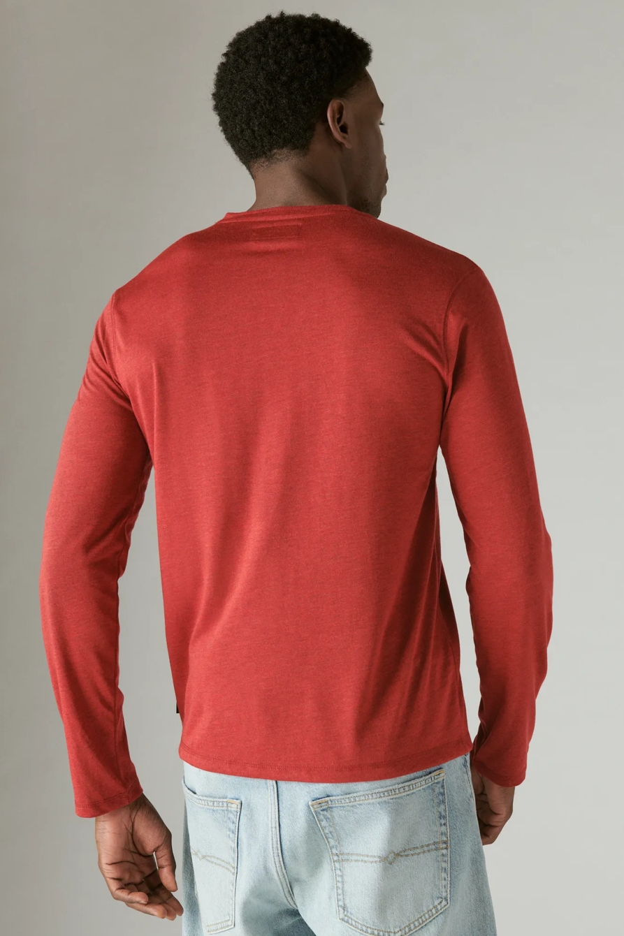 TENCEL LONG SLEEVE HENLEY, image 3