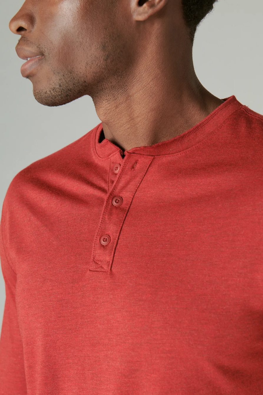 TENCEL LONG SLEEVE HENLEY, image 4