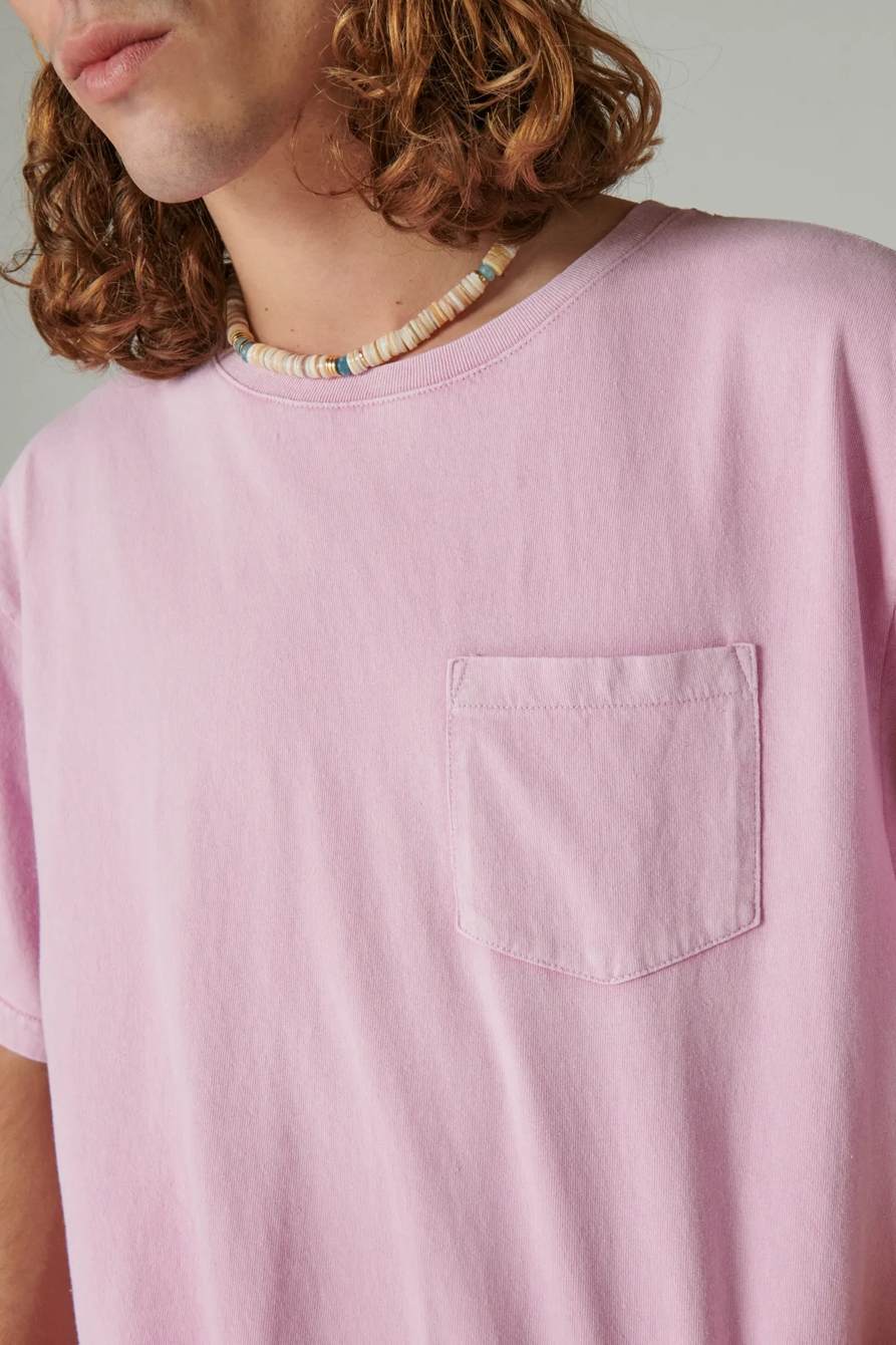 WASHED COTTON SHORT SLEEVE POCKET CREW NECK TEE, image 4
