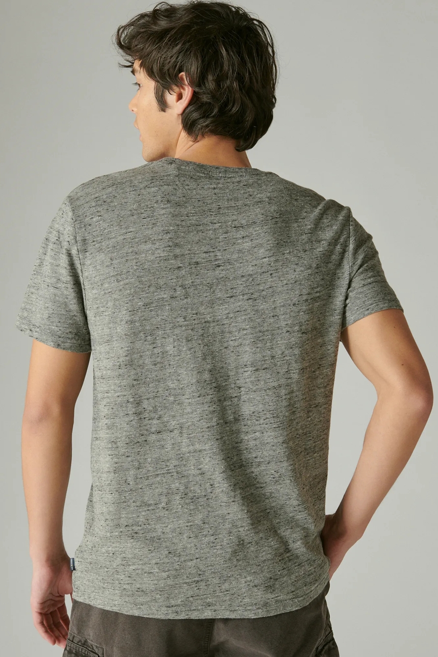 LINEN SHORT SLEEVE POCKET CREW NECK TEE, image 3