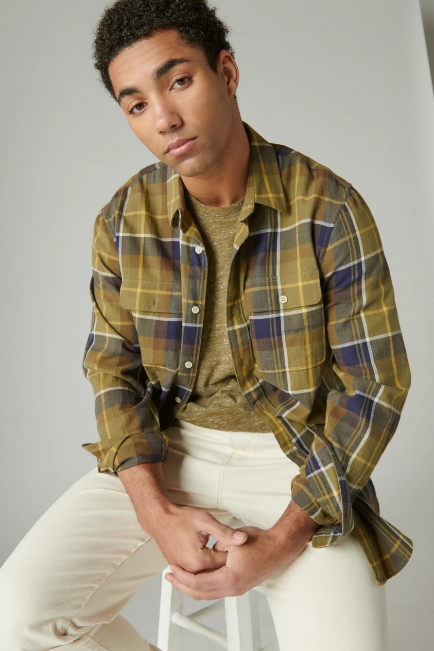 LINEN SHORT SLEEVE POCKET CREW NECK TEE, image 2