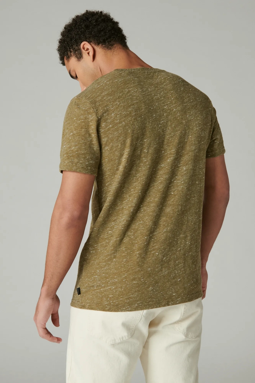 LINEN SHORT SLEEVE POCKET CREW NECK TEE, image 3