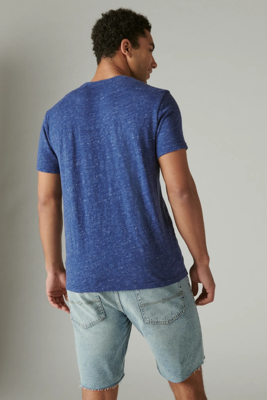 LINEN SHORT SLEEVE POCKET CREW NECK TEE, image 4