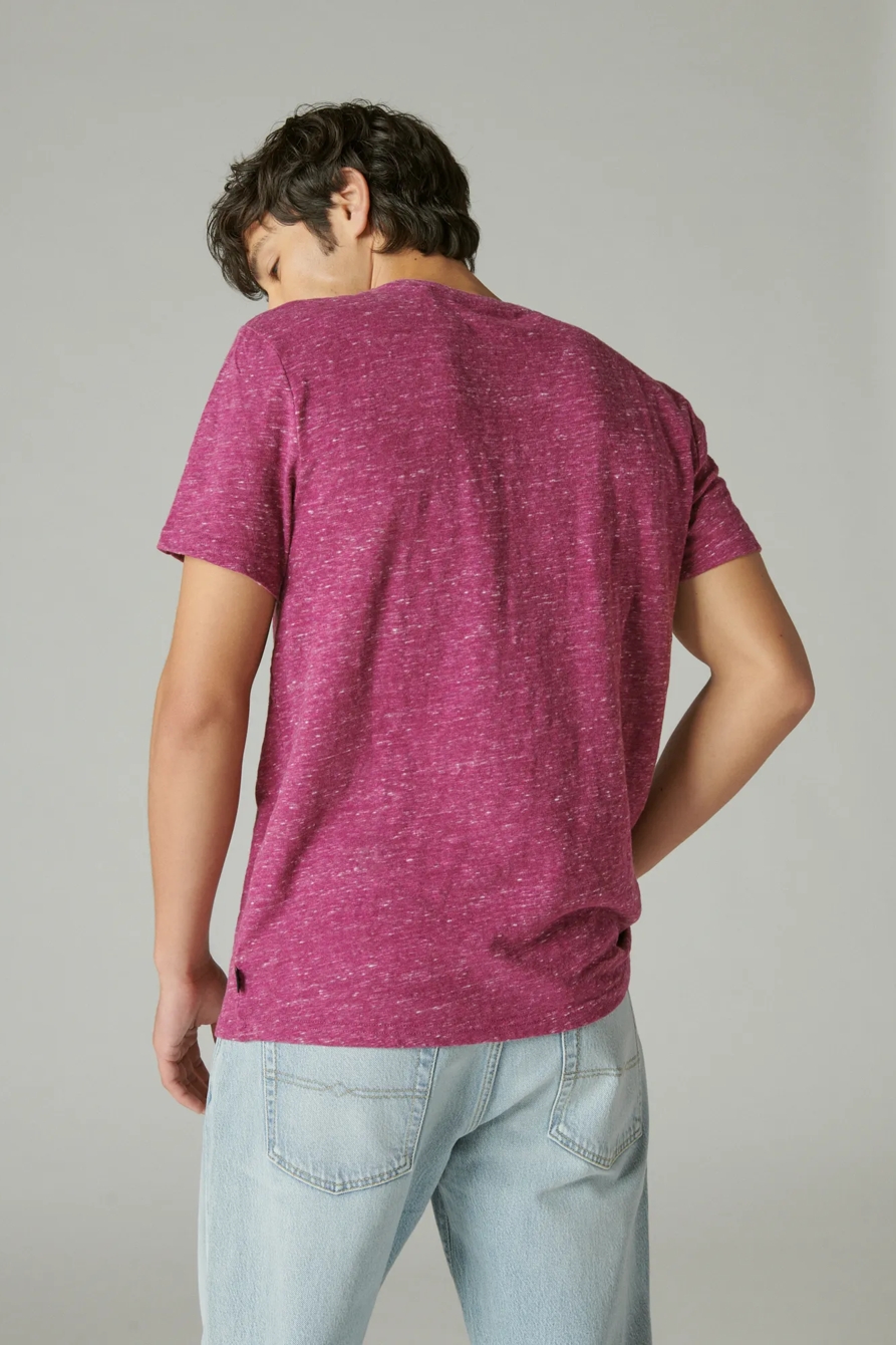 LINEN SHORT SLEEVE POCKET CREW NECK TEE, image 2
