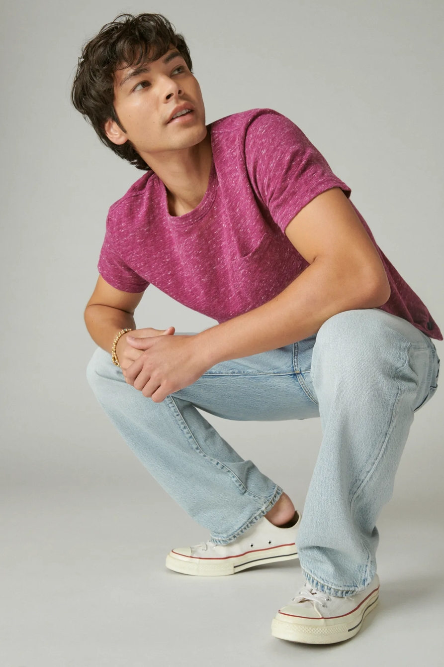 LINEN SHORT SLEEVE POCKET CREW NECK TEE, image 4