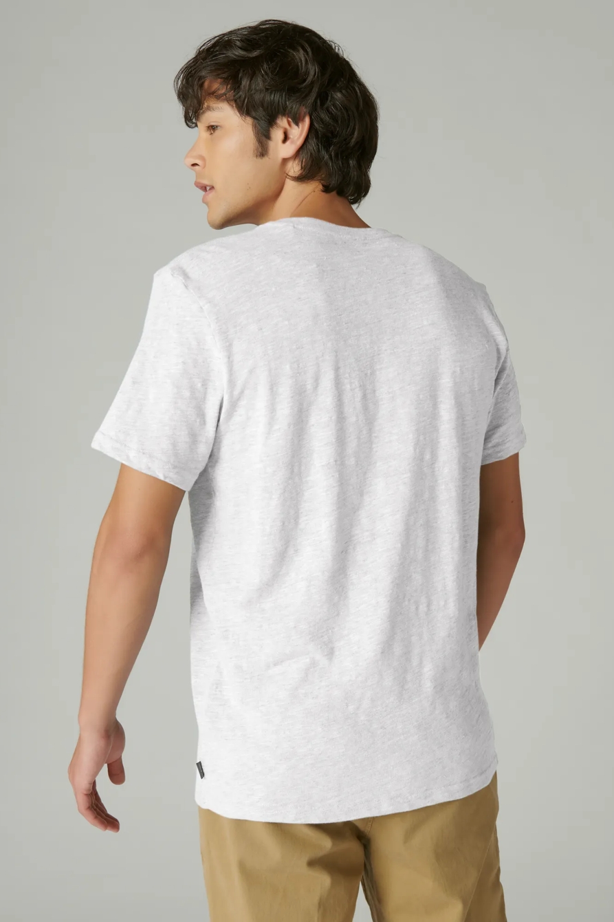 LINEN SHORT SLEEVE HENLEY | Lucky Brand LINEN SHORT SLEEVE HENLEY | Lucky Brand