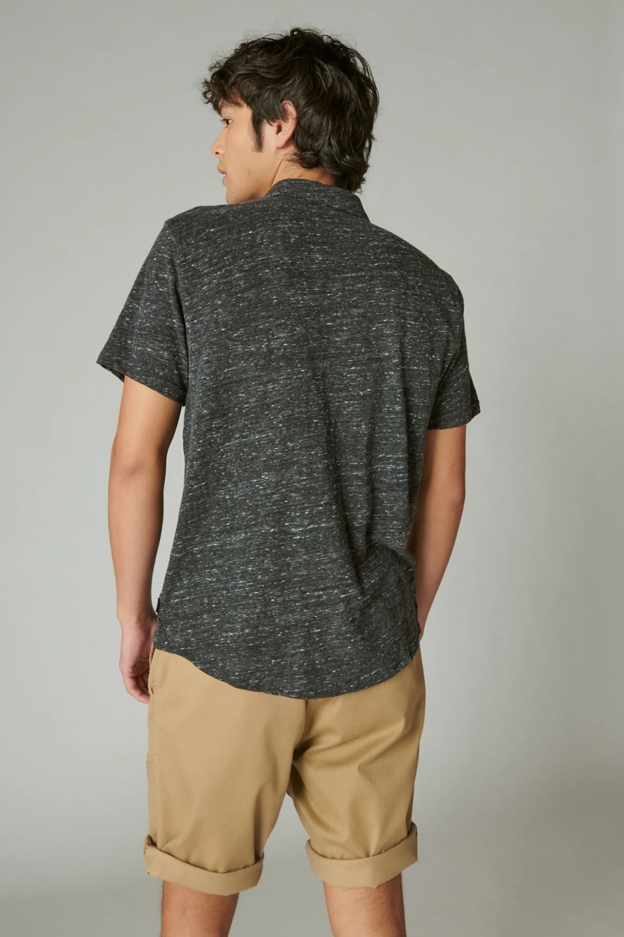 LINEN SHORT SLEEVE BUTTON UP SHIRT, image 3