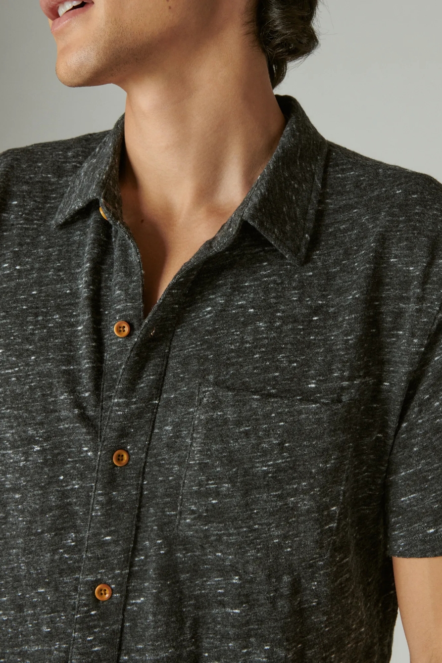 LINEN SHORT SLEEVE BUTTON UP SHIRT, image 4