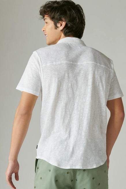 LINEN SHORT SLEEVE BUTTON UP SHIRT, image 4