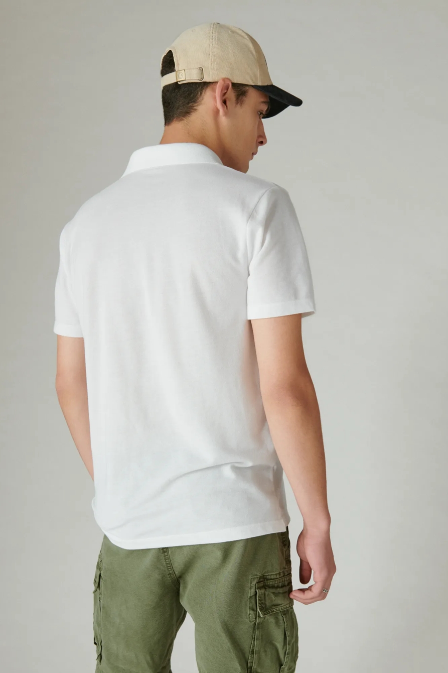 VENICE BURNOUT PIQUE SHORT SLEEVE POLO, image 3