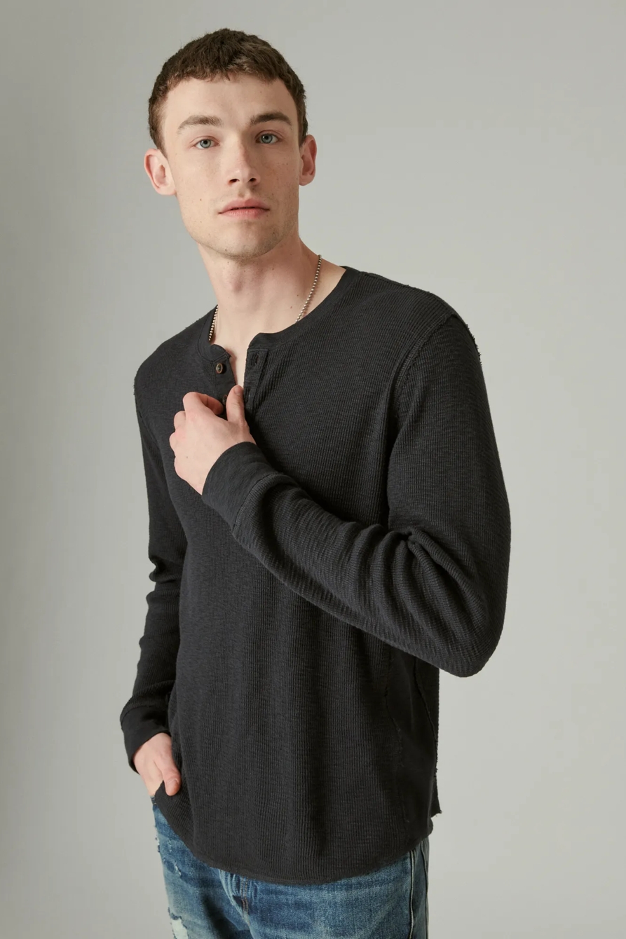 GARMENT DYE THERMAL HENLEY, image 1