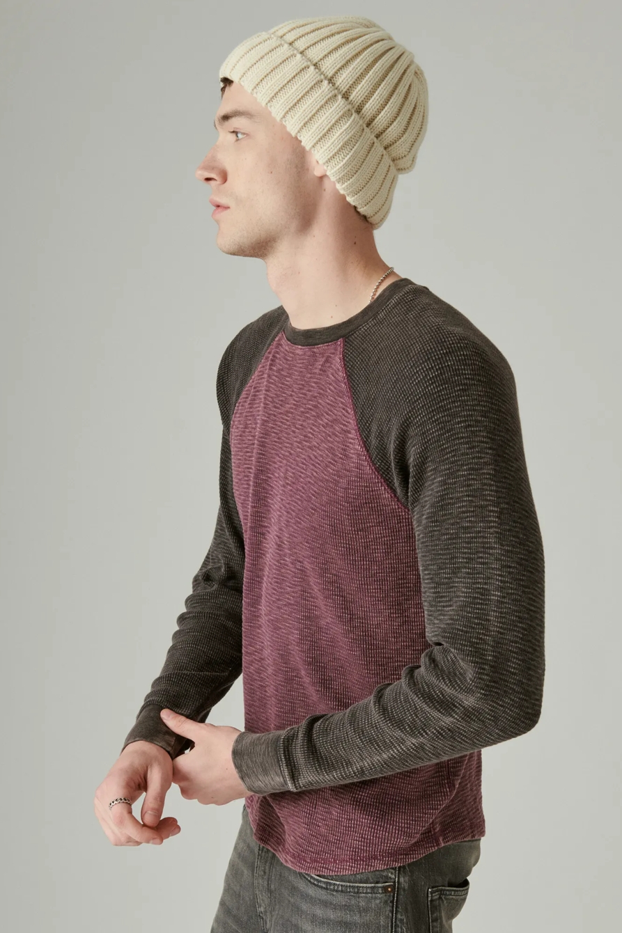 ACID WASH COLORBLOCK THERMAL CREW, image 3