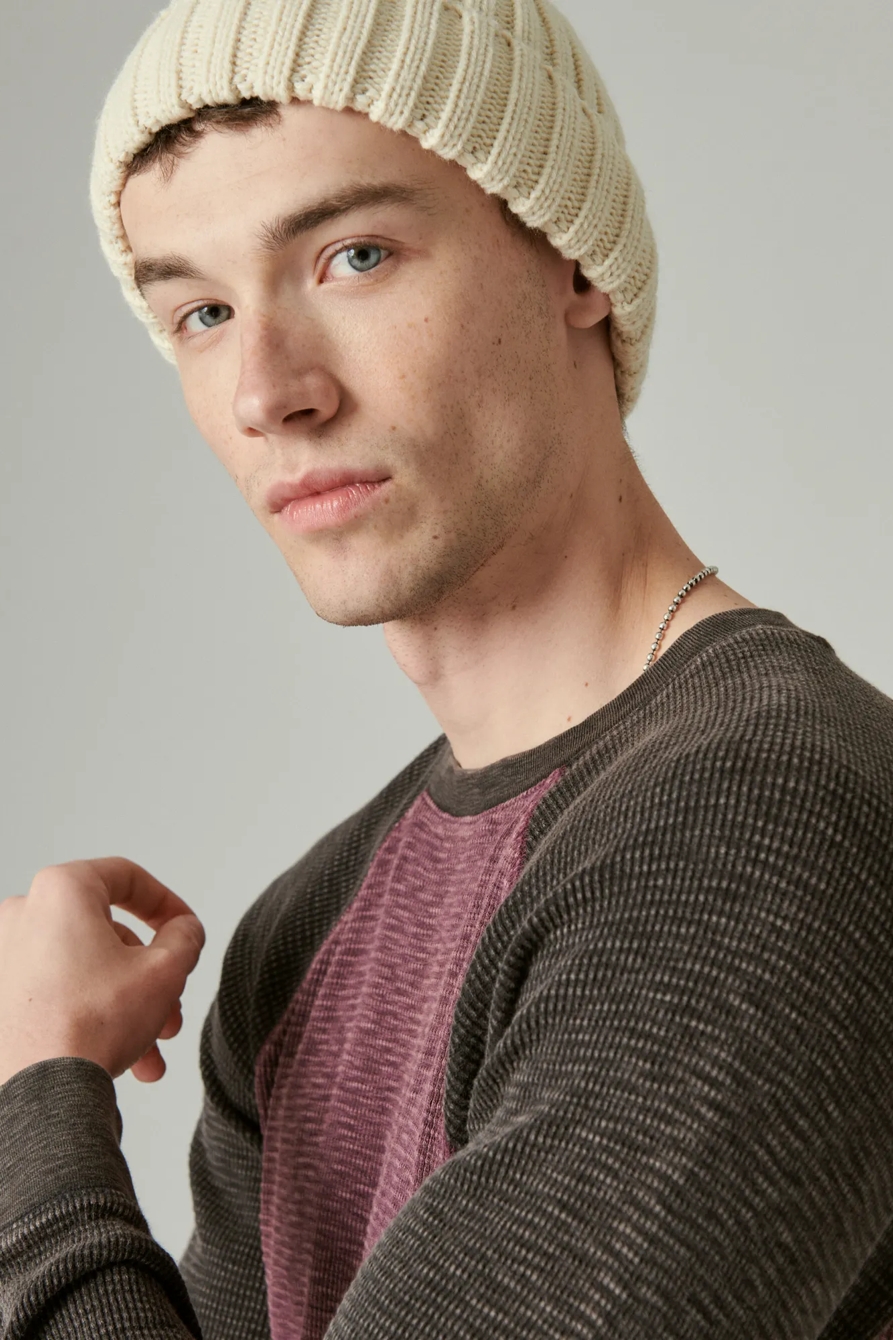 ACID WASH COLORBLOCK THERMAL CREW, image 5