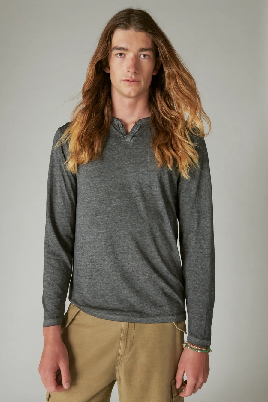 VENICE BURNOUT LONG SLEEVE NOTCH NECK, image 3