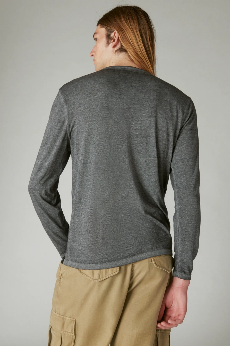 VENICE BURNOUT LONG SLEEVE NOTCH NECK, image 4