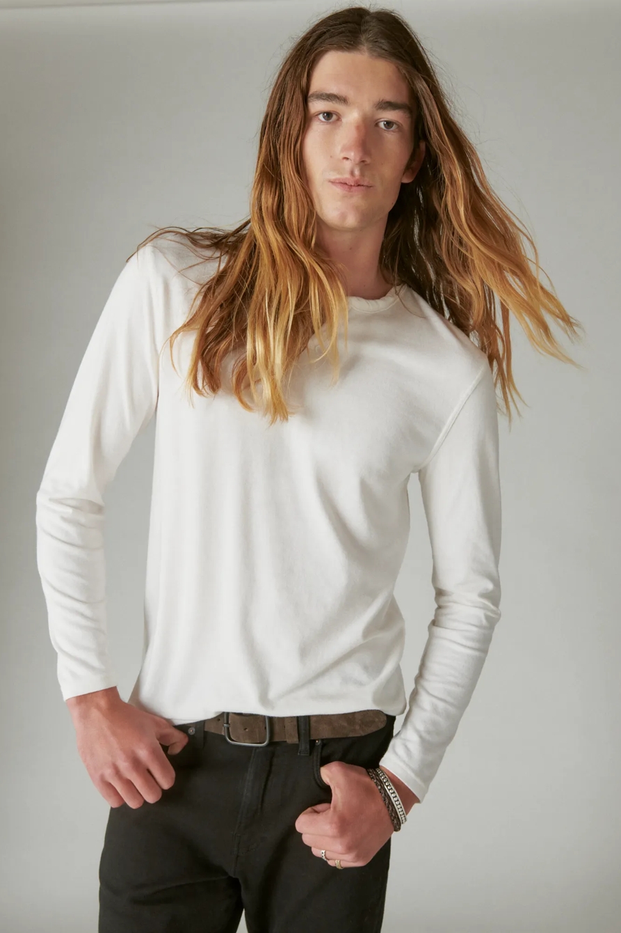 VENICE BURNOUT LONG SLEEVE NOTCH NECK, image 2