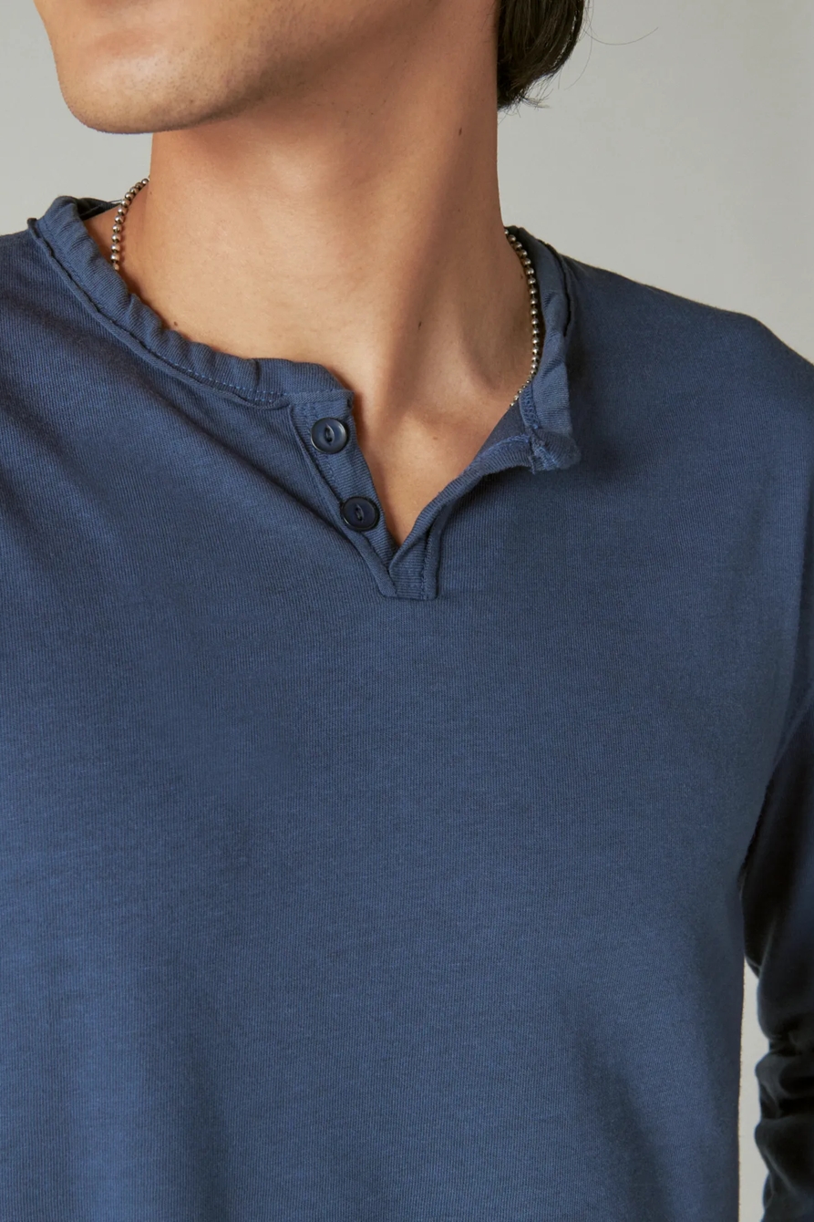VENICE BURNOUT LONG SLEEVE NOTCH NECK, image 2