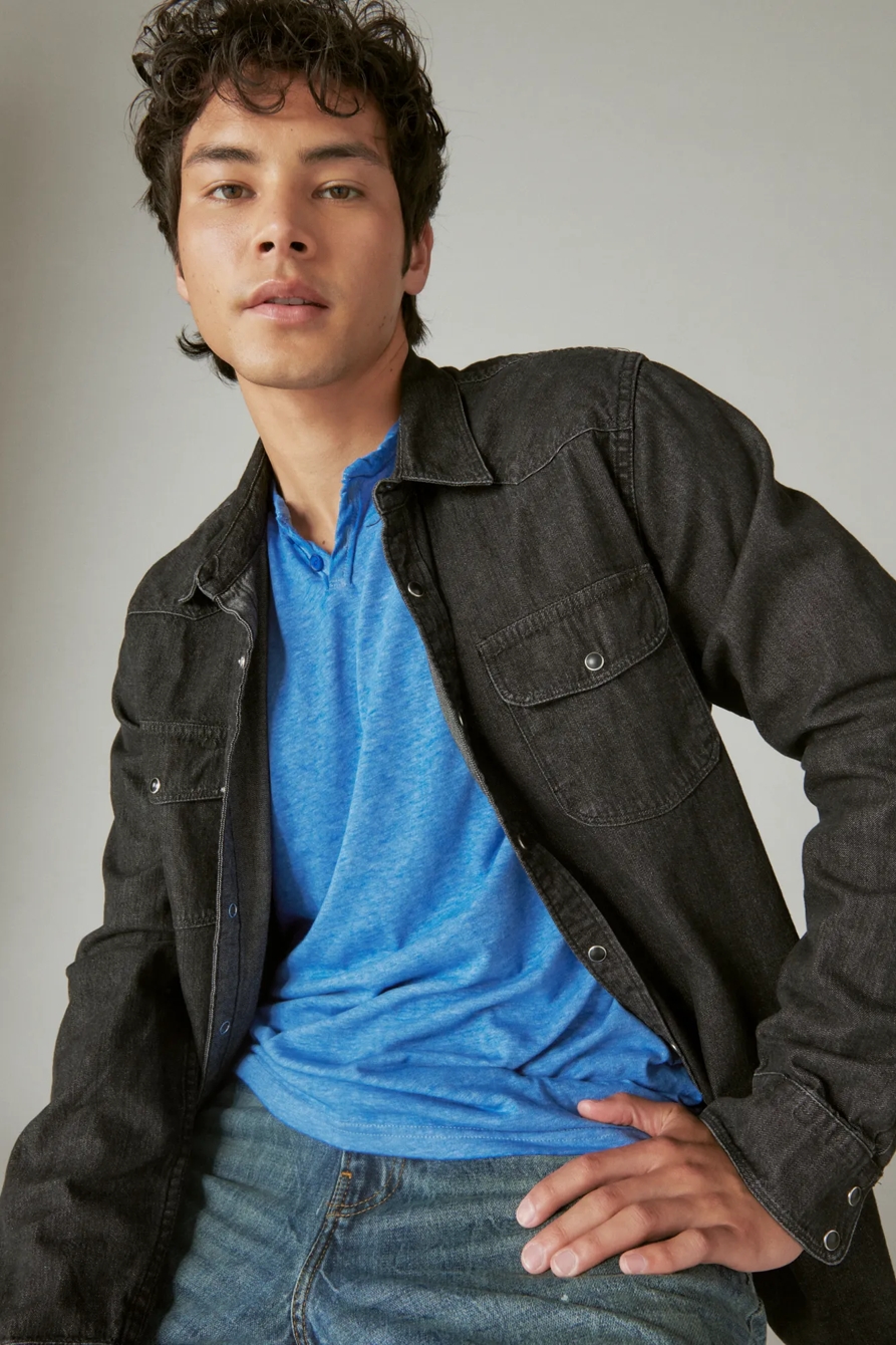 VENICE BURNOUT LONG SLEEVE NOTCH NECK, image 2